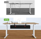 KEEGH Large No Drill Under Desk Cable Management Tray 36 in, Black - Image 6