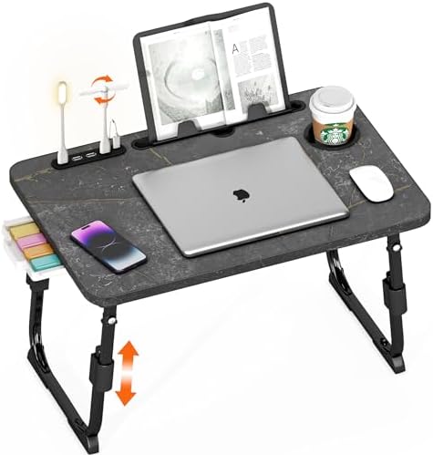 Lap Desk for Bed Adjustable Height with USB Port 23.6" x15.7" Desktop by PlayimaginationtodecorateHomeOffice