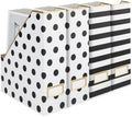 BLU MONACO | Cardboard Magazine File Holder Set of 4 | Vertical Magazine File Holder for Desk and Shelves | Standing File Holder for Classroom School Paper Storage by Blu_Monaco