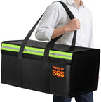 Large Fireproof Document Bag for Home Safe Storage, 24 x 12 x 12in, Black by Amerbro