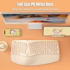 Split Ergonomic Keyboard Wireless with Cushioned Wrist & Palm Rest - Image 3