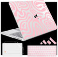 Case for Surface Laptop 5/4/3 13.5", Pink Wave Pattern by WelcomeViseNewitems