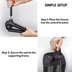 Universal Camping Chair Foot Rest - Folding Leg Rest for Outdoor, Foot Rest Under Desk at Home/Office & Foot Rest for Air Travel, Adjustable Height Sturdy Camp Footstool for Beach, Picnic, Hammock - Image 4