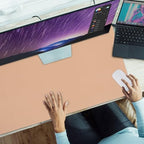 Double-Sided Desk Mat Large 90x45cm Non-Slip Pu Leather and Cork Desk Protector Writing Pad with Organizer Strap for Office and Home Workspace - Image 4
