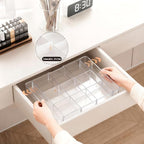 Acrylic Expandable Desk Drawer Organizer with 11 Adjustable Compartments - Image 3
