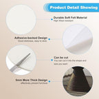 PATIKIL 12" Diameter Felt Furniture Pads, 8 Pack 1/5" Thick Lamp Base Felt Round Soft Adhesive Non-Slip Anti-Scratch Backed Felt Floor Protector for Lamp Furniture DIY Craft, White - Image 3