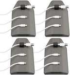 Magnetic Cable Management Organizer 4-PK, Cord Holder, 12 Clips, Desk Setup by Chargeworx