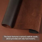 Desk Pad-Premium Full Grain Genuine Leather-Handmade with Cowhide Crazy Horse Leather-31.5x15.8in (Vintage Black) - Image 4