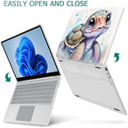 Mektron Case for 13.5" Microsoft Surface Laptop 5/4/3 with Metal Palm Rest Model 1951/1868, 2019/2021/2022 Release Plastic Hard Shell Cover with Screen Protector + Keyboard Cover, Cute Turtle - Image 4