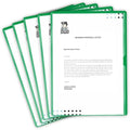 Green Vinyl Folders, Heavy Duty Plastic Folders with Clear Front Pocket, Doctor Stuff, Letter Size L-Type Document Holder for Home, Office and Medical, Pack of 50 by DoctorStuff