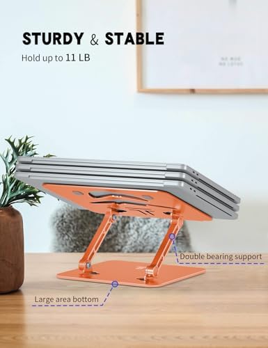 Z-Shaped Laptop Stand for Desk Fits 10"-16" Notebook, Orange - Image 4