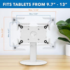 Mount-It! Universal Tablet Countertop Stand, Secure Kiosk Mount, White - Image 5