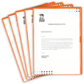 Orange Vinyl Folders, Heavy Duty Plastic Folders with Clear Front Pocket, Doctor Stuff, Letter Size L-Type Document Holder for Home, Office and Medical, Pack of 25 by DoctorStuff