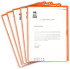 Orange Vinyl Folders, Heavy Duty Plastic Folders with Clear Front Pocket, Doctor Stuff, Letter Size L-Type Document Holder for Home, Office and Medical, Pack of 25 by DoctorStuff