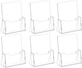 Acrylic Brochure Holder 6'' x 9'', 6 Pack, Clear Flyer Holder,Display Stand by SUNQEBO