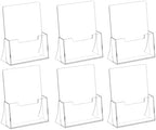 Acrylic Brochure Holder 6'' x 9'', 6 Pack, Clear Flyer Holder,Display Stand by SUNQEBO