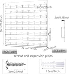 Hillban Acrylic Business Card Holder Wall Mount Office, 56 Pockets - Image 2