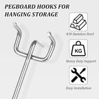 JMIATRY 150PCS Pegboard Hooks 4Inch Carbon Steel Peg Board Hook for Hanging - Image 3
