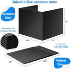 Black 24-Pack Desk Dividers for Students, Waterproof Durable Plastic Study Carrel Dividers, Easy to Clean, Privacy Classroom Shield Folder Boards for Student Desk - Image 4