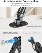 iPad Wall Mount Holder, Heavy Duty Aluminum Tablet Wall Mount, Full Motion - Image 6