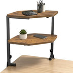 Corner Desk Shelf, Clamp on Desk Shelf Above or Below Desk 16" 2 Tier by Unknown