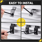Moxweyeni 100 Pack Slatwall Hooks for Retail Garage Metal,4 Inch,Black - Image 4