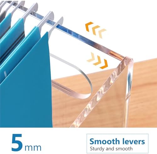 Hanging File Organizer Box, Legal Size Acrylic File Box - Image 4