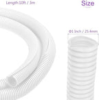 DMiotech 10ft Wire Loom Split Tubing 1 1/4 Inch(31.8mm) ID White - Image 3