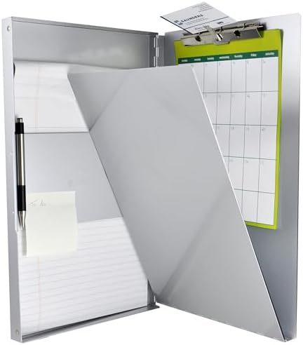 Saunders Snapak Legal Size Aluminum Storage Clipboard, 8.5x14 Form Holder - Image 2