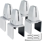 4 Packs Sneeze Guard Support, Aluminum Vertical Partition Board Clamp, Acrylic Desk Divider Support Clamp, Desk Shield Privacy Panel Clamps for Clear Shield for Countertop Reception by First-zgel
