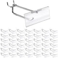 Thyle 100 Pcs Metal Scan Hook with Label Holder for 1/8" to 1/4" Pegboard, Peg Board Hooks with Price Tag, Pegboard Wall Accessories for Home Garage Retail Display Supplies (4 Inch) by Thyle