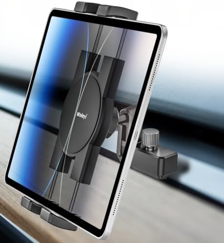 for Tesla Tablet Mount Phone Holder, for Tesla Model 3 Y Car Air Vent Accessories, for 4-11" Device Like iPad Pro, Air, Mini, iPhone, Galaxy, [ONLY FIT for 2017-2022 Model 3, 2020-2023 Model Y] by WOLEYI