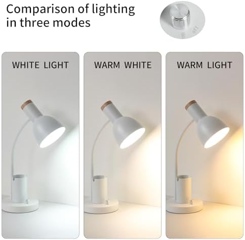 Adjustable Metal Desk Lamp with Pen Holder,Flexible Neck Table Lamp - Image 2