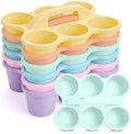Suclain 6 Pcs Plastic Caddy Organizer with Handle Classroom, Macaron Color by Suclain