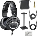 Audio-Technica ATH-M50x Closed-Back Monitor Headphones | Black Bundle by Unknown