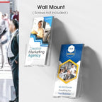 MaxGear Acrylic Trifold Brochure Holder, 4 Inch Wide flyer Holder, 12 Pack - Image 4