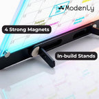 Magnetic LED Monthly Planner - Rechargeable 14x10" Acrylic Dry Erase Calendar for Fridge or Desk - Light-Up Illuminated Whiteboard with 7 LED Colors and Markers - Image 4