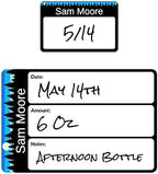 Name Bubbles - Reusable Baby Bottle Labels for Daycare (20 Labels) - Kids Washable Name Tags for Bottles, Sippy Cups, & Snack Containers, Waterproof, Baby Name Stickers, Write-On (Forest Sky) by NameBubbles