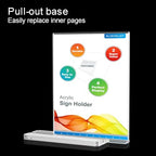 BlueValley Acrylic Sign Holder 8.5x11 Vertical - 12 Pack Double Sided Clear Plastic Table top Paper Display Stand for Menu, Flyer, Document, Poster - Standing Sign Holder for Office, Retail, Catering, Show Fair - Image 6