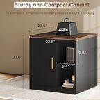 ModernMate Printer Stand with Door, Open Adjustable Shelves - Image 4