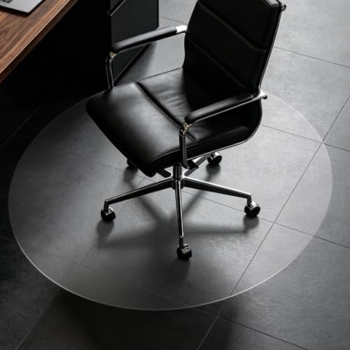 Clear Chair Mat for Hard Floor, 48" x 48" Heavy Duty Floor Protector, Round by Labeta