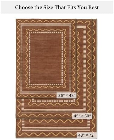 chakme Office Chair Mat for Hardwood Floor, 72"x48" (Brown Scalloped) - Image 7