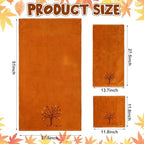 Peryiter 3 Pcs Fall Bath Towels Set, Fall Tree, Orange - Image 3