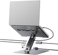 BENFEI Laptop Stand with USB C 6in1 Docking Station, HDMI 4K@60Hz,Gigabit Ethernet, 100W Power Delivery, 10Gbps 1*USB C 3.2 and 2*USB A 3.2 Compatible with MacBook Pro/Air, iPad Pro, XPS, Thinkpad by BENFEI