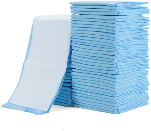 Rocinha 100 Pack Disposable Changing Pads Baby Disposable Underpads Waterproof Diaper Changing Pad Breathable Underpads Bed Table Protector Mat (17 x 13 Inches) by Unknown