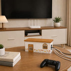 Wood Cable Management Box, Cord Hider & Organizer for Power Strip - Image 7