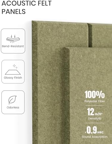 Fluxynara Felt Bulletin Board & Cork Board Alternative, Olive Green - Image 4