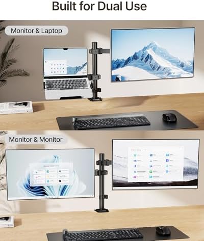 monTEK Monitor and Laptop Stand for 32" Screen and 17" Laptop - Image 3