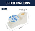 DTGN 150Pcs 6mm Magnetic Peg Hook Locks ABS Plastic, White - Image 2