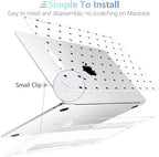 MEEgoodo for M5/M4/M3/M2 MacBook Air 15 inch Case 2026 2025 2024 2023, Case Fit Model (A3448/A3241/A3114/A2941) for MacBook Air 15.3 inch, Black Hearts - Image 5